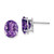 Image of 11mm 14k White Gold 10x8mm Oval Amethyst Earrings