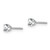 Image of 3mm 14k White Gold 3mm White Topaz Stud Earrings