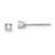 Image of 3mm 14k White Gold 3mm White Topaz Stud Earrings