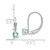 Image of 13mm 14k White Gold 4mm Aquamarine/March Earrings