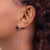 Image of 47mm 14k White Gold Amethyst Post Dangle Earrings