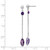 Image of 47mm 14k White Gold Amethyst Post Dangle Earrings