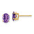 Image of 8mm 14K Yellow Gold 7x5mm Oval Amethyst Earrings