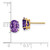 Image of 9mm 14K Yellow Gold 8x6mm Oval Amethyst Earrings