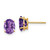 Image of 9mm 14K Yellow Gold 8x6mm Oval Amethyst Earrings