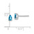 Image of 6mm 14k White Gold 5x3mm Pear Blue Topaz Earrings