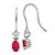 Image of 25mm 14k White Gold Diamond and Oval Ruby Earrings