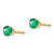 Image of 4mm 14K Yellow Gold 4mm May/Emerald Post Earrings