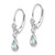 Image of 23mm 14k White Gold 6x4mm Aquamarine/March Earrings