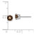 Image of 6mm 14k White Gold 5mm Round Smoky Quartz Earrings