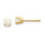 Image of 4mm 14K Yellow Gold 4mm October/Opal Post Earrings