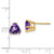 Image of 8mm 14K Yellow Gold 7mm Trillion Amethyst Earrings
