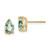 Image of 8mm 14K Yellow Gold 7x5 Pear Green Quartz Earrings