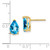 Image of 10mm 14K Yellow Gold 9x6mm Pear Blue Topaz Earrings