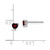 Image of 4.5mm Sterling Silver 4mm Heart Garnet Post Earrings
