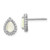 Image of 10.15mm Sterling Silver Lab Created Opal Post Earrings