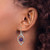 45mm Sterling Silver Twist Dangle Amethyst Earrings