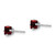 Image of 4mm 14k White Gold 4mm Princess Cut Garnet Earrings
