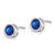 Image of 5mm 14k White Gold 5mm Bezel Sapphire Stud Earrings