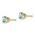 Image of 5mm 14K Yellow Gold 5mm Aquamarine Earrings - March