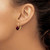 Image of 18mm 14K Yellow Gold Garnet Round Leverback Earrings
