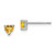 Image of 4.5mm Sterling Silver 4mm Heart Citrine Post Earrings