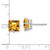 Image of 7mm 14k White Gold 7mm Princess Cut Citrine Earrings