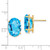 Image of 15mm 14K Yellow Gold 14x10mm Oval Blue Topaz Earrings