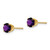 Image of 5mm 14K Yellow Gold 5mm Amethyst Earrings - February