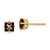 Image of 6mm 14K Yellow Gold 5mm Square Smoky Quartz Earrings