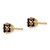 Image of 6mm 14K Yellow Gold 5mm Square Smoky Quartz Earrings