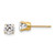 Image of 5mm 14K Yellow Gold 5mm White Topaz Earrings - April