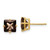 Image of 8mm 14K Yellow Gold 7mm Square Smoky Quartz Earrings