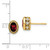 Image of 9mm 14K Yellow Gold Oval Garnet and Diamond Earrings