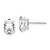Image of 9mm 14k White Gold 8x6mm Oval Cubic Zirconia Earrings
