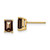 Image of 7mm 14K Yellow Gold 6x4 Emerald Smoky Quartz Earrings