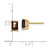 Image of 7mm 14K Yellow Gold 6x4 Emerald Smoky Quartz Earrings