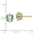 Image of 8mm 14K Yellow Gold 7mm Cushion Green Quartz Earrings