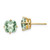 Image of 8mm 14K Yellow Gold 7mm Cushion Green Quartz Earrings
