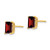 Image of 8mm 14K Yellow Gold 7x5mm Emerald-cut Garnet Earrings