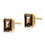Image of 9mm 14K Yellow Gold 9x7 Emerald Smoky Quartz Earrings