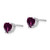 Image of 7mm 14k White Gold 6mm Heart Rhodolite Garnet Earrings