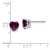 Image of 7mm 14k White Gold 6mm Heart Rhodolite Garnet Earrings