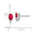 Image of 9mm 14k White Gold 6x4mm Oval Ruby AA Diamond Earrings