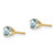 Image of 4mm 14K Yellow Gold 4mm March/Aquamarine Post Earrings