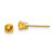 Image of 4mm 14K Yellow Gold 4mm November/Citrine Post Earrings