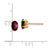 Image of 6mm 14K Yellow Gold 6x4mm Oval Garnet Checker Earrings