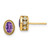 Image of 9mm 14K Yellow Gold Oval Amethyst and Diamond Earrings