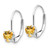 Image of 17mm 14k White Gold 5mm Heart Citrine Leverback Earrings