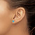 6mm 14k White Gold 6mm Princess Cut Blue Topaz Earrings